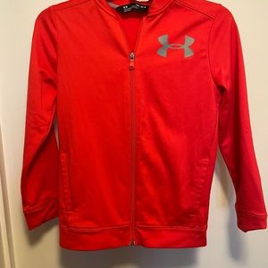 Boys Red Under Armour Full-Zip Warm-up Jacket